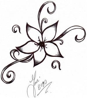Flower Tatoo Drawing