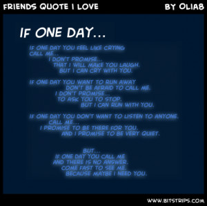 if one day if one day you feel like crying call me i don t promise ...