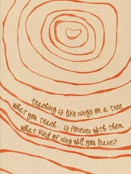 Teacher Tree Rings Poster (Super Cute Quote)