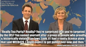 Saturday Night Live quote: Seth Meyers and Amy Poehler on the IRS ...