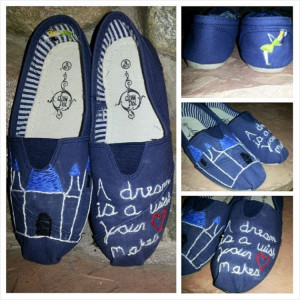 canvas shoes by Aftonias on Etsy #disney #castle #quote #tinkerbell ...