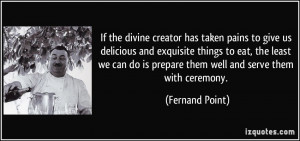 Fernand Point Quote