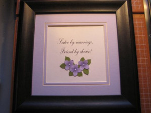 Framed quote for your Sister-in-law - 9x9 - 