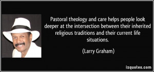 Pastoral theology and care helps people look deeper at the ...