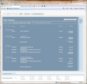 Modifications in worksheet page: