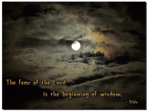 the fear of the lord is the beginning of wisdom bible