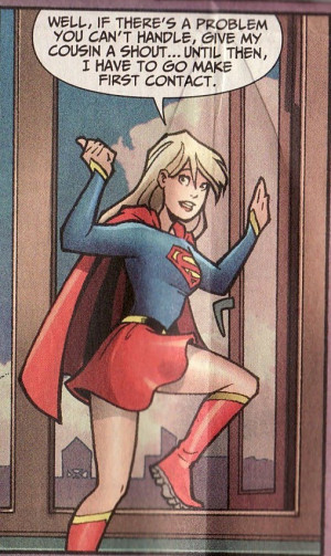 Superwoman Funny Cartoon Supergirl comic box