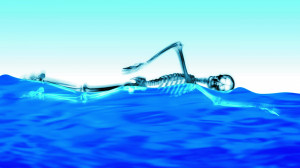 1920x1080 Swimming Skeleton desktop PC and Mac wallpaper