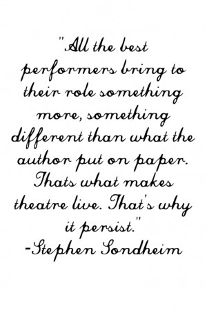 Stephen Sondheim. Theatre lives.