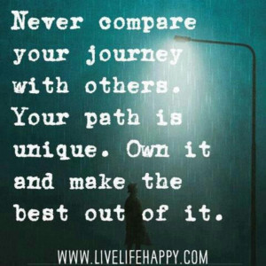 Don't compare journeys, quote