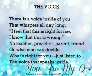 Listen to your inner voice...