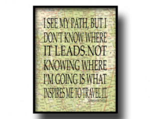 ... map art print typography quote home decor poster rosalia de castro