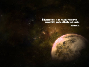 Newton Space Inspirational Quote wallpaper