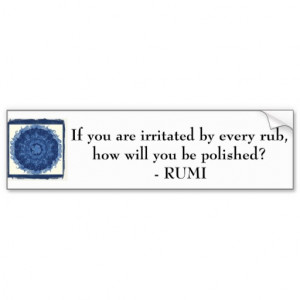 Inspirational quotations and Sayings Mevlana Rumi Car Bumper Sticker
