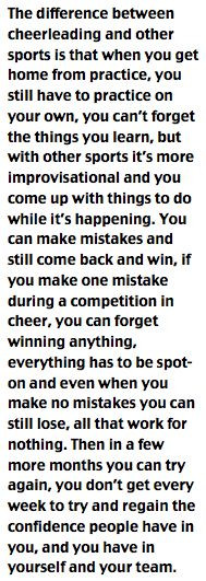 All Star Cheerleading Quotes And Sayings Cheerleading is a sport,