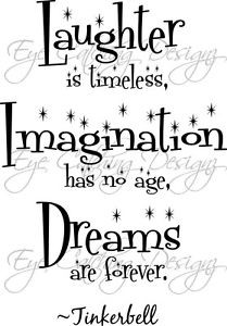 Tinkerbell-Imagination-Dreams-Quote-Wall-Decal-Vinyl-Decor-Art-Bedroom