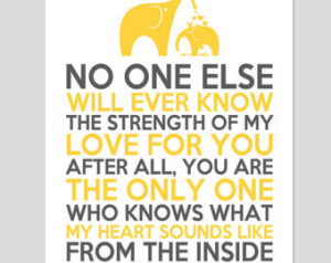 ... Ever Know Text Quote Lyrics Mother Child Love Elephant ofcarola 8x10
