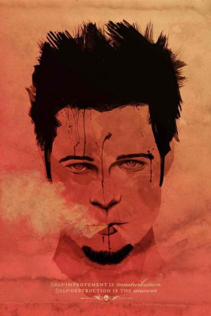 Brad Pitt X Fight Club (Self-Improvement is Maturbation, Self ...