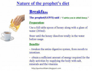 Nature of Prophet Mohammed PBUH Favorite Diet