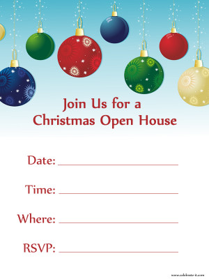 open house invitation wording ideas 2011 holiday open house open your ...