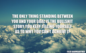 The only thing standing between you and your goal is the bullshit ...