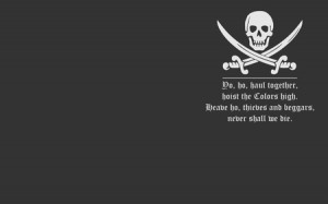 minimalistic dark quotes pirates simple Wallpaper