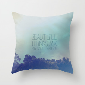 The secret life of walter mitty.. beautiful things quote Throw Pillow