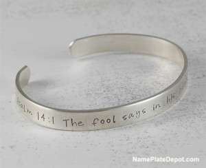 Personalized Memory Bracelet Engraved Phrase Quote Words