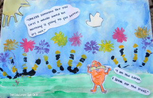 The Lorax Handprint Craft inspired by Dr Seuss at The Educators' Spin ...