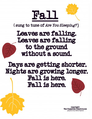 fall poem song for preschool, kindergarten, first grade-001