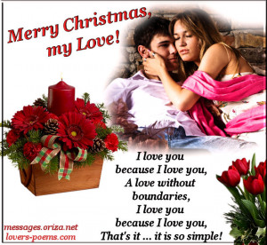 Love Christmas Message for Lovers