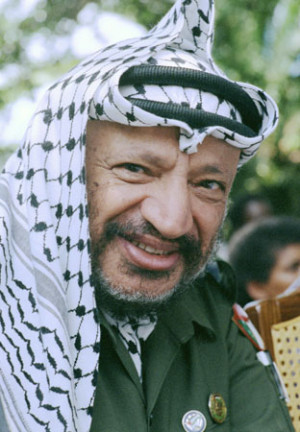 Yasser Arafat (1929-2004), leader of the PLO