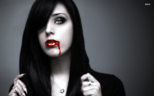 Digital Art Woman Vampire