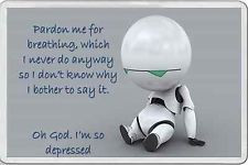 MARVIN THE DEPRESSED ROBOT HITCHHIKERS GUIDE TO THE GALAXY FUNNY T ...