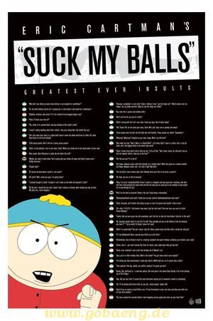 south park poster cartman quotes suck my balls 5 99 optionen ...