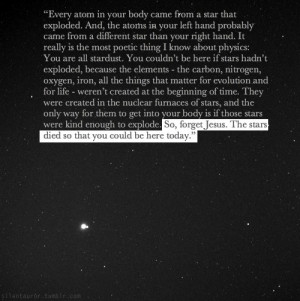 Cute Quote Space Stars Text