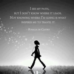 see my path...