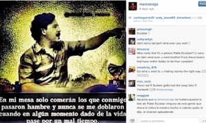 ... Instagram post that featured Pablo Escobar. Photograph: /Instagram