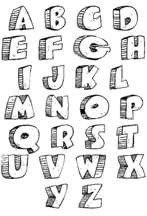 ... Alphabet black and white, Graffiti Fonts , Graffiti Alphabet letters