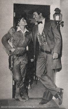 Doris and Howard Keel behind the scenes on the set of “Calamity Jane ...