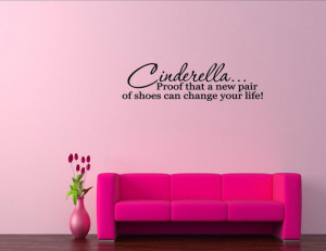 Cinderella Quotes And Sayings Vinyl wall words quotes and sayings ...