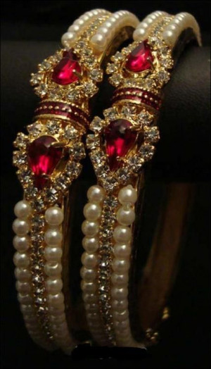 beautiful bracelets...rubies, pearls and diamonds lovee so pretty ...