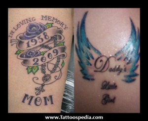 memorial mom quote tattoos in loving memory memorial tattoos rip dad ...