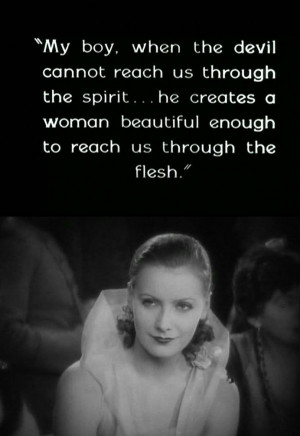 Greta Garbo in Flesh and the Devil (1927, dir. Clarence Brown)