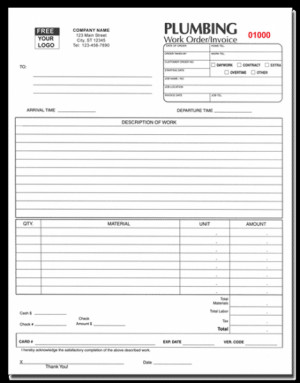 Plumbing Work Order Form Click Image to Close