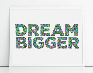 ... Or Studio Wall Decor - Colourful Typographic Art Print - Girly Quote