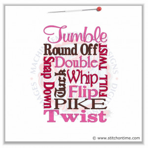 32 Gymnastics : Gymnast Subway Art Block 5x7