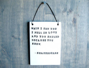Shakespeare Ceramic Quote Plaque