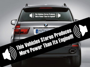 STEREO SYSTEM MORE POWERFUL THAN CAR sticker decal (600mm)