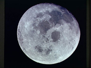 View of full moon from Apollo 11 (Source: NASA)